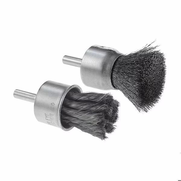 Premium End Brush, 1 in, Crimped, 0.02 mm, Carbon Steel Fill, Cgw Abrasives, Mfr#: 60141